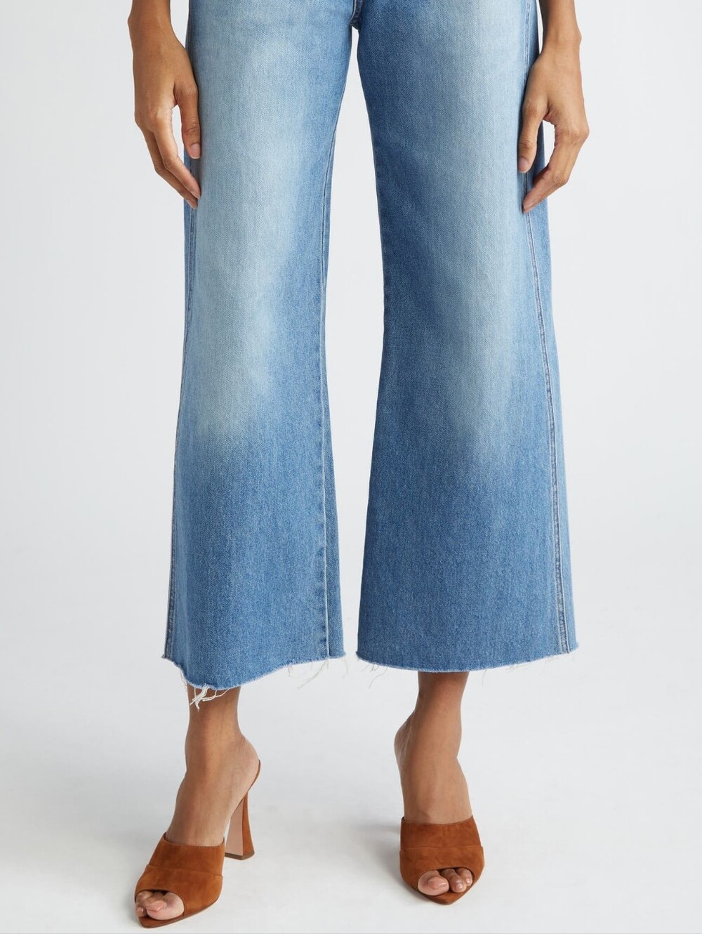 Veronica Beard Taylor Wide Leg Cropped with Raw Hem NWT Size 27